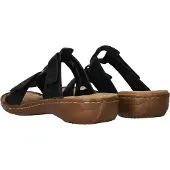 Rieker Pantolette , Damen, Gr. 42, Synthetik, schwarz, Lederimitat, unifarben, Schuhe Pantolette, Keilabsatz, Sommerschuh, Schlappen mit Schmuckring