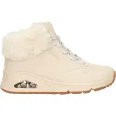 SKECHERS Winterboots "ESS - STREET GIRLS", Mädchen, Gr. 33, Textil, beige (natur), Lederimitat, Fellimitat, Schuhe Winterboots, Schnürstiefel mit Skech-Air-Zwischensohle mit Luftkissendämpfung