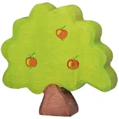 Holztiger Apfelbaum aus Holz - klein
