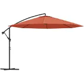 vidaXL Ampelschirm mit Aluminium-Mast 350 cm Terrakotta