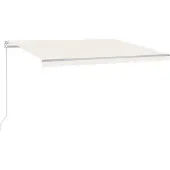 vidaXL Markise Manuell Einziehbar 450x300 cm Creme