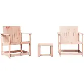 vidaXL 3-tlg. Garten-Lounge-Set Massivholz Douglasie