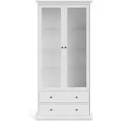 W Vitrine ¦ weiß ¦ Maße (cm): B: 96,2 H: 200,8 T: 41.6