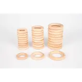 TickiT Natural Wooden Rings Large, 0,8 Jahr(e), Holz, Holz