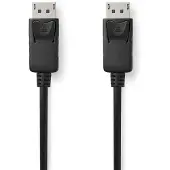 Nedis Displayport-Kabel - DisplayPort Stecker - DisplayPort Stecker - 8K@60Hz - Vergoldet - 1.00 m - Rund - PVC - Schwarz - Box