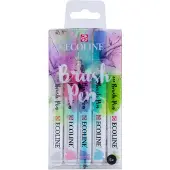 Ecoline Talens - Ecoline Brush Stift, 5er Pack in Pastellfarben