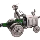 Gilde Metall Traktor Weinflaschenhal.