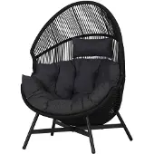 Ebuy24 Benny Garten Sessel schwarz,grau.