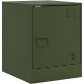 vidaXL Nachttisch OlivGrün 34,5x39x44 cm Stahl