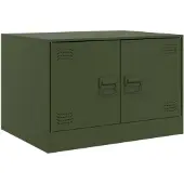 vidaXL Couchtisch Olivgrün 67x50x44 cm Stahl