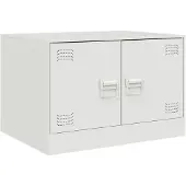 vidaXL Couchtisch Weiß 67x50x44 cm Stahl