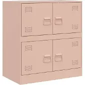 vidaXL Sideboard Rosa 67x39x73 cm Stahl