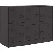 vidaXL Sideboard Schwarz 99x39x73 cm Stahl