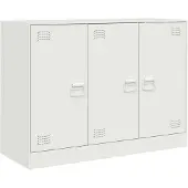 vidaXL Sideboard Weiß 99x39x73 cm Stahl