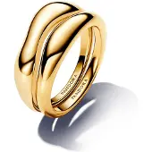 Pandora ESSENCE 163264C00-50 organisch Geformte Stacking-Ringe - Gelbgold verg. - Gr. 50