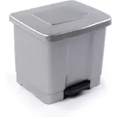PlasticForte Treteimer - 2-Fach - silber - 35L