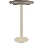 Essentials Urban Stehtisch Sand gestell + Tropical Wood HPL Ø70 cm