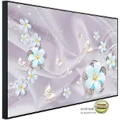 Papermoon Infrarotheizung »EcoHeat - Muster mit Blumen + Schmetterl.«, Matt-Effekt - bunt