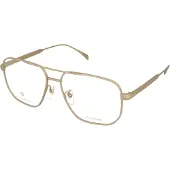 David Beckham DB 7124 Herren-Brille inkl. Gläser Vollrand Quadratisch Titan-Gestell 58/16/150, gold