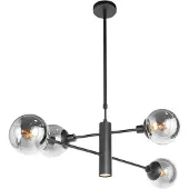 Steinhauer - Pendelleuchte - Constellation - schwarz - Metall - Ø 90cm - E14 - 3804ZW