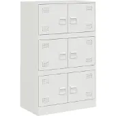 vidaXL Sideboard Weiß 67x39x107 cm Stahl