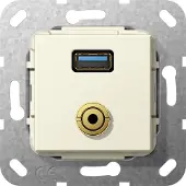 Gira USB 3.0 A M-Klinke Kpl. K-Peitsche 568601