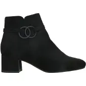 Tamaris Damen Ankle Boots/ Stiefeletten Schwarz Textil Größe: 38