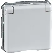 ELSO Schneider Electric 205034 - Steckdose mit Klappdeckel FASHION/RIVA/Scala reinweiß
