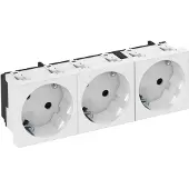 OBO Bettermann Vertr Steckdose 33 Grad, 3-fach Schutzkontakt STD-D3S RW3