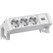 Bachmann 937.406 DESK2 ALU WHITE 3xCEE7/3 0,2m RAL9010 937406