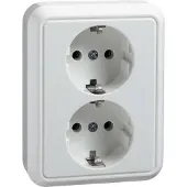 ELSO Steckdose 2f.rw halbversenkt 235404