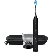 Philips Sonicare DiamondClean Elektrische Schallzahnbürste mit App, Erwachsener, Ultraschall-Zahnbürste, Normal, Puls, Sensibel, Schwarz, Wechselstrom/Batterie, Integrierte Batterie