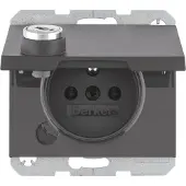 Berker 6765117006, Typ E, DIN-Schiene, Anthrazit, Thermoplast, 250 V, 16 A