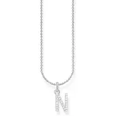 Thomas Sabo Kette mit Buchstaben-Anhänger N Silber