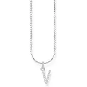 Thomas Sabo Kette mit Buchstaben-Anhänger V Silber
