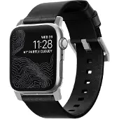 Nomad Modernes Lederarmband für Apple Watch | 44/45/46/49 mm - Black / Silver