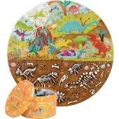 Click Europe BOPPI, Rundes Puzzle 58 cm - Dinosaurier, 150 Teile