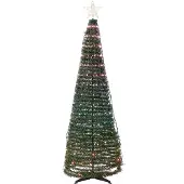 Beliani LED Deko Weihnachtsbaum grün mit bunten LED Lichtern App Steuerung mit Timer 160 cm Weihnachtsdeko Indoor