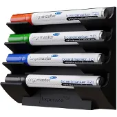 Legamaster Markerhalter für 4 Marker waagerecht magnethaftend schwarz