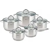 King Hoff Kochtopfset KH-4449 10 Teile Edelstahl