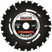 Kreator Kreissägeblatt 160 x 20 x 2 mm für Holz inkl. Reduzierringe - Durchmesser: 160mm