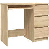 vidaXL Schreibtisch Sonoma-Eiche 90x45x76 cm Holzwerkstoff