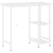 vidaXL Computertisch Weiß 80x40x72 cm MDF und Metall