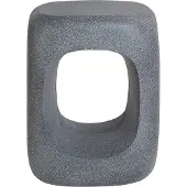 Beliani Beistelltisch Grau Leichtbeton und Glasfaser Quadratisch 33 x 33 cm Unregelmäßige Asymmetrische Form Modern Outdoor Couchtisch Wohnzimmer