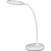 Unilux LED-Tischleuchte GALY 1800, ideal für das Home Office, Leistung 2 W, 200 lm, 3600 K, Touchdimmer, neigbar, Akkubetrieb, mit USB-Kabel, weiß