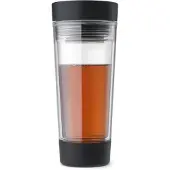 Brabantia Thermobecher Make & Take Teebecher To Go - Doppelwandig - 0,36 Liter - Dark Grey