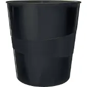Leitz Papierkorb Recycle, Volumen 15 l, stapelbar, & zu 100% recycelbar, schwarz