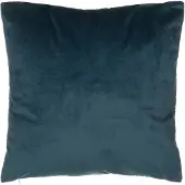 Beliani 2er-Set Samt-Kissen mit Blattmuster, 45 x 45 cm, Türkisblau, FREESIA