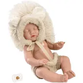 Llorens Lortens 63203 Neugeborenes Mädchen schläft realistisches Baby mit einem vollen Körper 31 cm