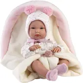 Llorens Bimba Vinyl Babypuppe mit Schlafsack 35cm